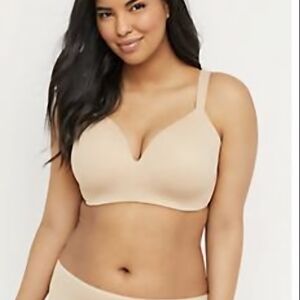 Cacique Lane Bryant Free Wire  Full Coverage Tan Bra ~ 40F